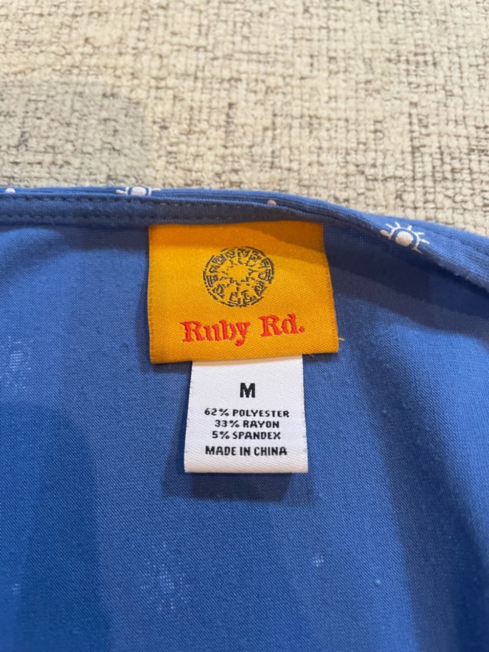 Ruby Rd. Blue and white size medium top - Picture 3 of 3